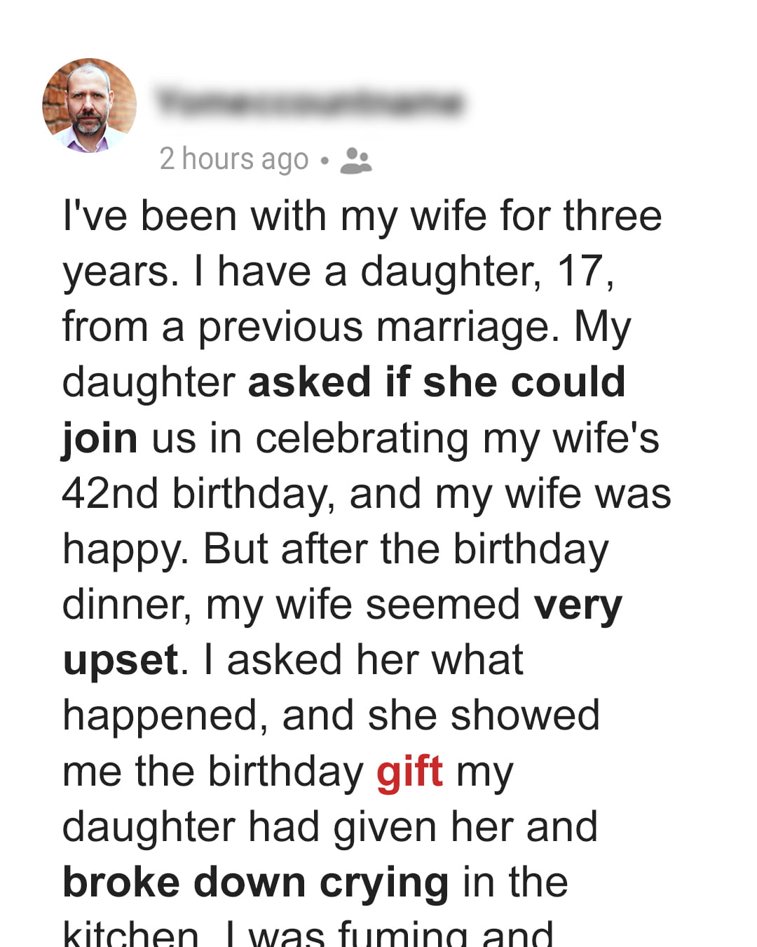 I Was Furious at My Daughter’s Birthday Gift to My Wife – Was My Punishment Justified? I Was Furious at My Daughter’s Birthday Gift to My Wife – Was My Punishment Justified?