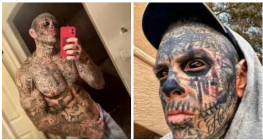 Man Spends k To Tattoo His Full Body And Eyeballs, But Wait Till You See What He Looked Like Before