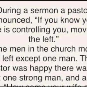 During a sermon a pastor announced….