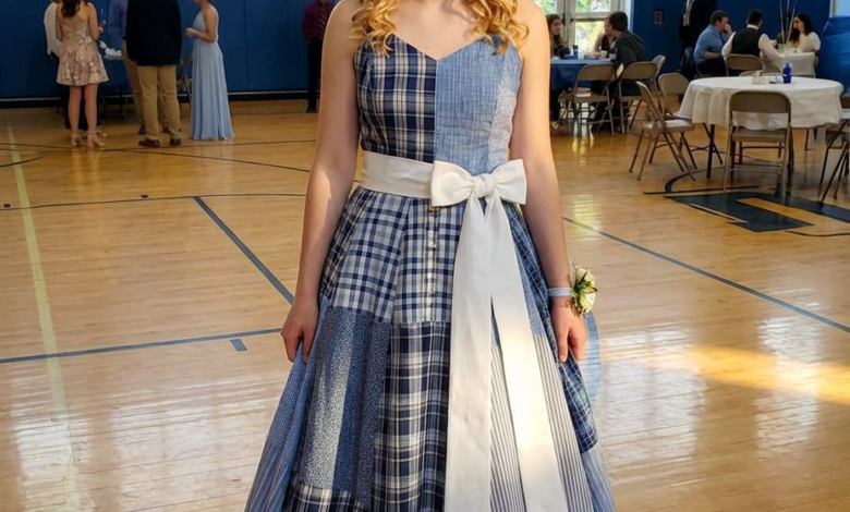 They Mocked the Dress I Made From My Father’s Old Work Shirts — Until the Principal Revealed the Truth About the Man Behind It