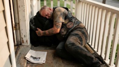 I Was Terrified to Find a Biker on My Porch—Until I Read the Note He Left for Me