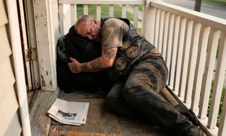 I Was Terrified to Find a Biker on My Porch—Until I Read the Note He Left for Me I Was Terrified to Find a Biker on My Porch—Until I Read the Note He Left for Me
