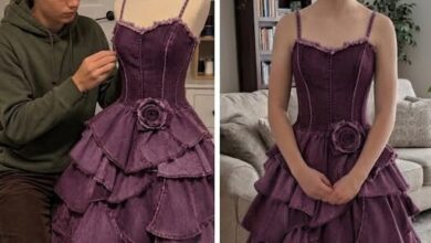 My Stepmom Refused to Give Me Money for a Prom Dress – My Brother Sewed One from Our Late Mom’s Jeans Collection, and What Happened Next Made Her Jaw Drop