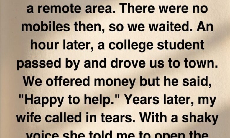 The Stranger Who Helped Us at 2 A.M.—and the Headline We Never Expected to See The Stranger Who Helped Us at 2 A.M.—and the Headline We Never Expected to See