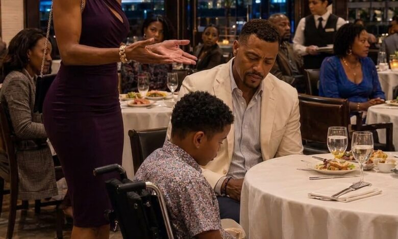 A Stranger Said My Son’s Wheelchair Ruined Dinner — Then the Whole Room Answered Her