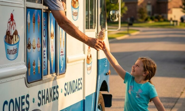 My Daughter Kept Getting Free Ice Cream From One Truck — Then the Driver Handed Me a Photograph From My Childhood